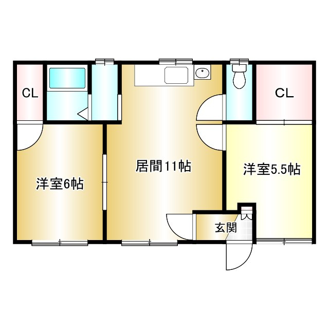 桂町貸家35 の間取り