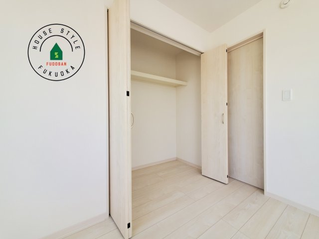 福岡市東区美和台5丁目第1-2棟(B号棟)の内観：施工例|収納には困りません。