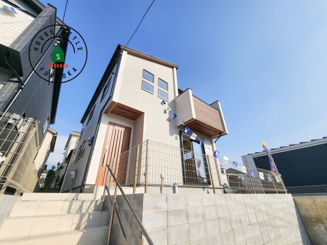 福岡市東区美和台3丁目第1-2棟（2号棟）の外観|デザイン性のある外観です。