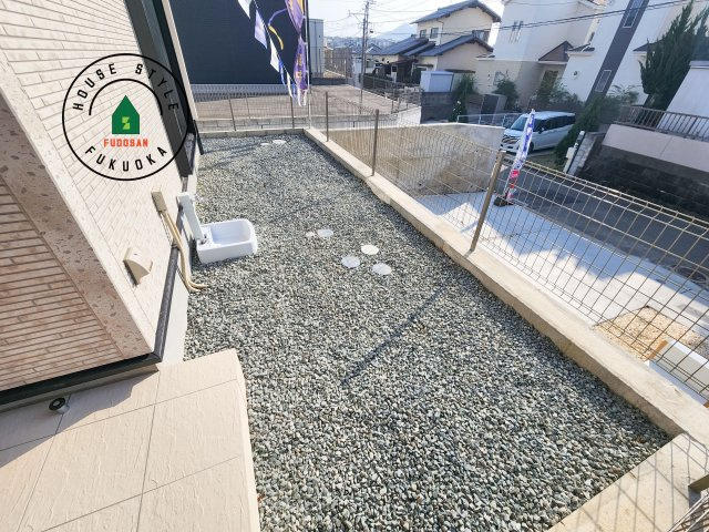 福岡市東区美和台3丁目第1-2棟（2号棟）の庭|お庭で自由な時間を過ごせます。