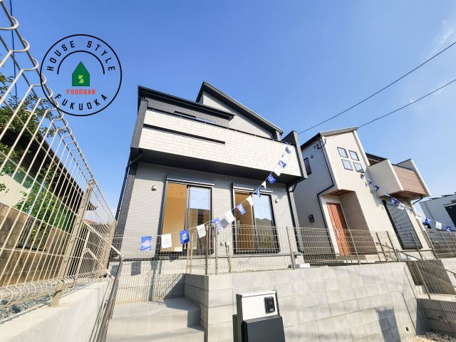 福岡市東区美和台3丁目第1-2棟（1号棟）の外観|デザイン性のある外観です。