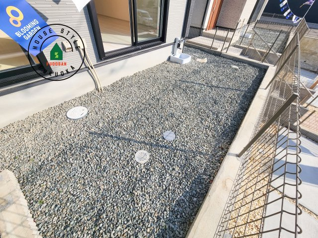 福岡市東区美和台3丁目第1-2棟（1号棟）の庭|お庭で自由な時間を過ごせます。