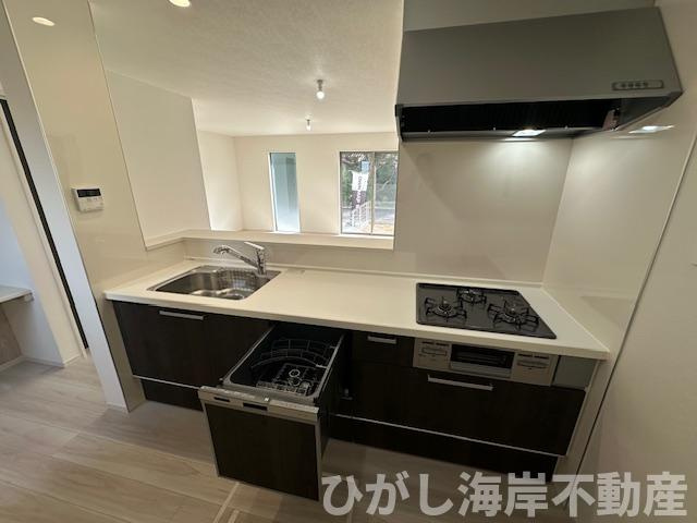 茅ヶ崎市円蔵　新築戸建　全2棟のキッチン|食洗機付きシステムキッチン