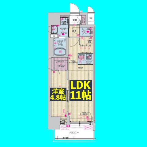 プレサンスTHE高岳の間取り