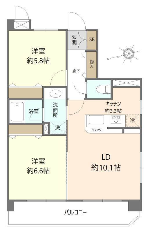 クレッセント二子多摩川Ⅱの間取り