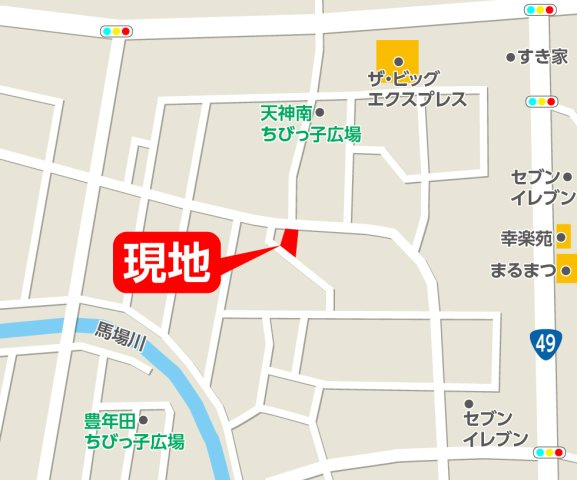 新築戸建・新築建売　郡山市富田西2期　富田小・富田中の地図