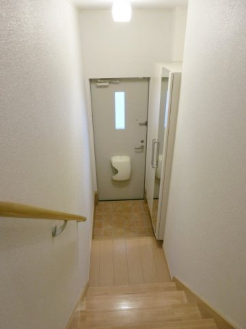 リュミエール井田西の玄関