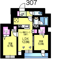 メゾンクレール谷在家の間取り