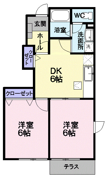 ジェントリー下条Ａ棟の間取り|間取図