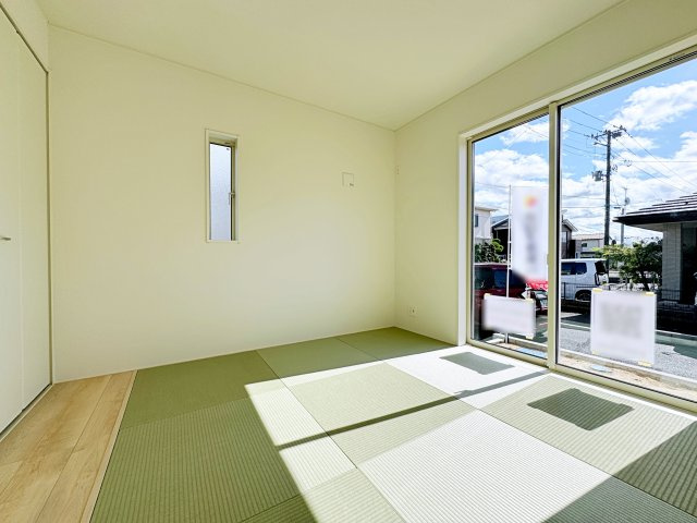 新築戸建・新築建売　郡山市字城清水【耐震+制震】桜小・郡山三中の和室|畳は足触りがいいので裸足で歩いても気持ちがいいです！
