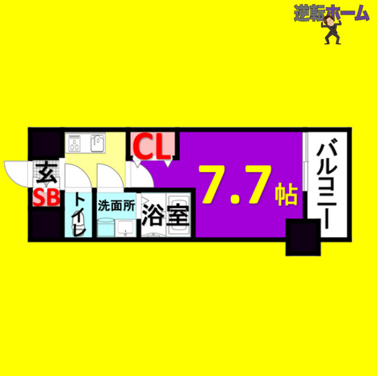 S-RESIDENCE庄内通North　名古屋市賃貸　仲介手数料無料の間取り