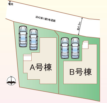 【区画図】 | 加古川市平岡町土山（全2棟）A号棟 | A号棟です。