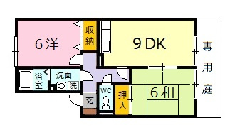 広島市安佐北区落合南１丁目のアパートの間取り