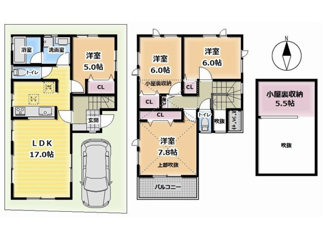 【間取り】 | 山科区西野広見町　中古戸建