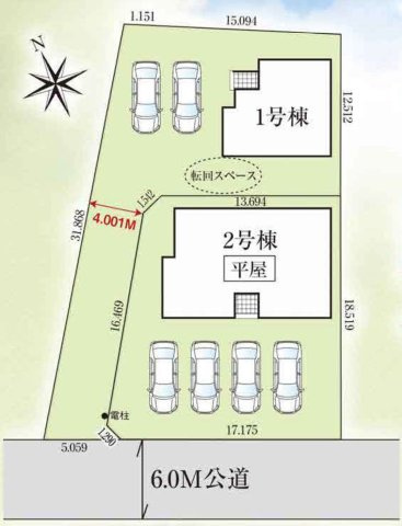 【新築戸建】羽生市加羽ケ崎の区画図