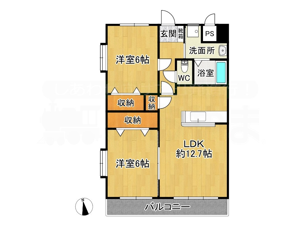 グリーンヒル櫛原の間取り|使い勝手の良い間取りです♪