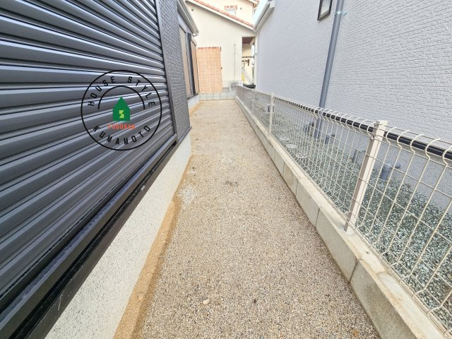 熊本市北区池田3丁目第1₋2棟（1号棟）の庭|お庭で自由な時間を過ごせます。