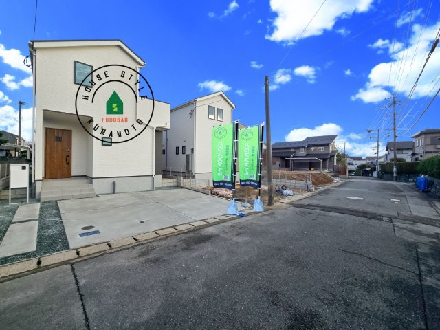 熊本市北区池田3丁目第1₋2棟（1号棟）の前面道路含む現地写真|見学の時間などお気軽にお問い合わせ下さい。