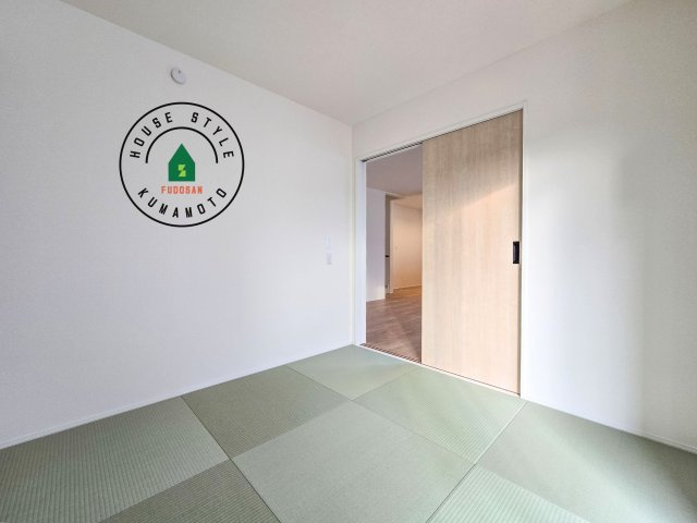 熊本市北区池田3丁目第1₋2棟（1号棟）の和室|将来的に、琉球畳を引きまして和室風にすることも可能です。