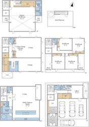 【参考プラン】 | LDK58帖以上+主寝室41帖+駐車4台+ルーバル付6S2LD2K建物参考プラン（建物面積510.16平米）