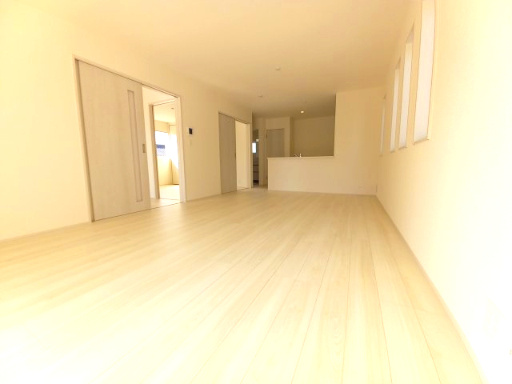 水戸河和田　3期の居間・リビング|使いやすい形でゆったり過ごせるリビングです