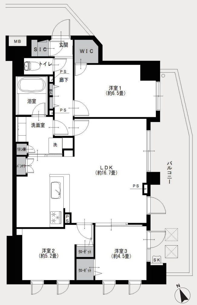リストレジデンス上大岡ソレイユ【仲介手数料無料】ペット可♪の間取り