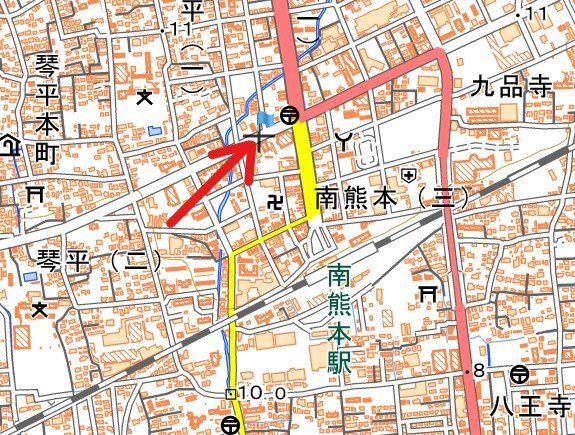 熊本市中央区　一棟マンションの地図