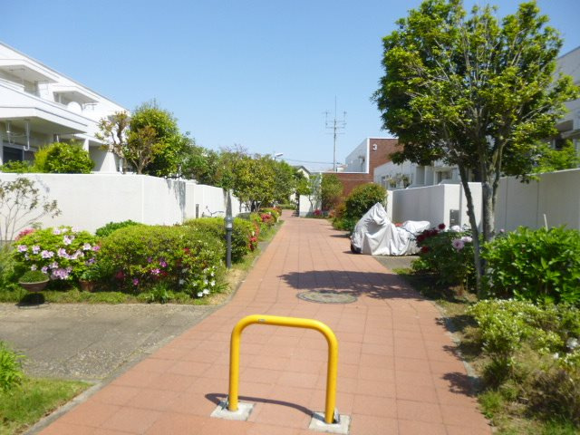 緑の豊かな敷地内の風景