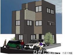 茅ヶ崎市萩園　新築戸建の外観パース|イメージパスですので実際のものと少異なります    　
