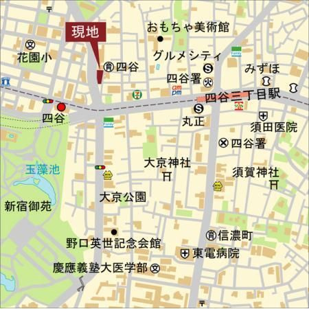 パークアクシス四谷ステージの地図
