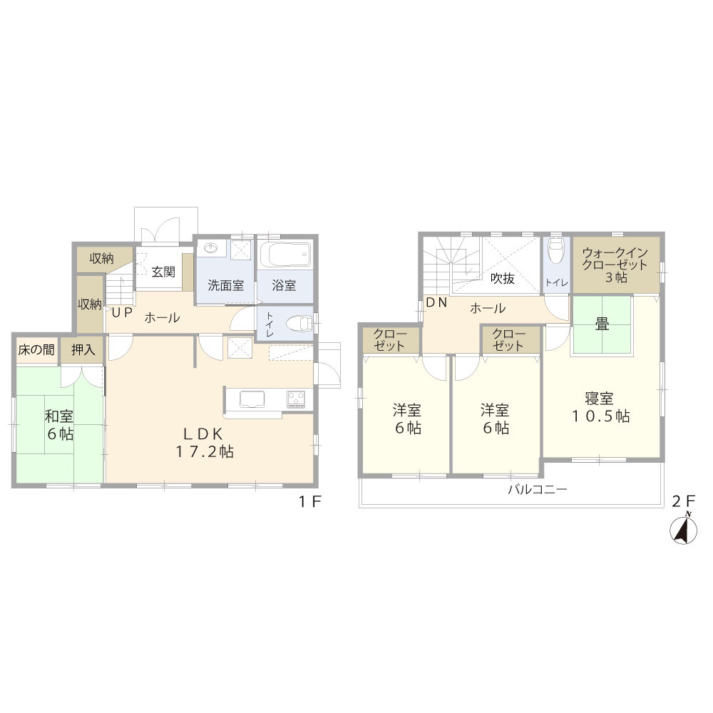 大津市松が丘２丁目 中古戸建の間取り