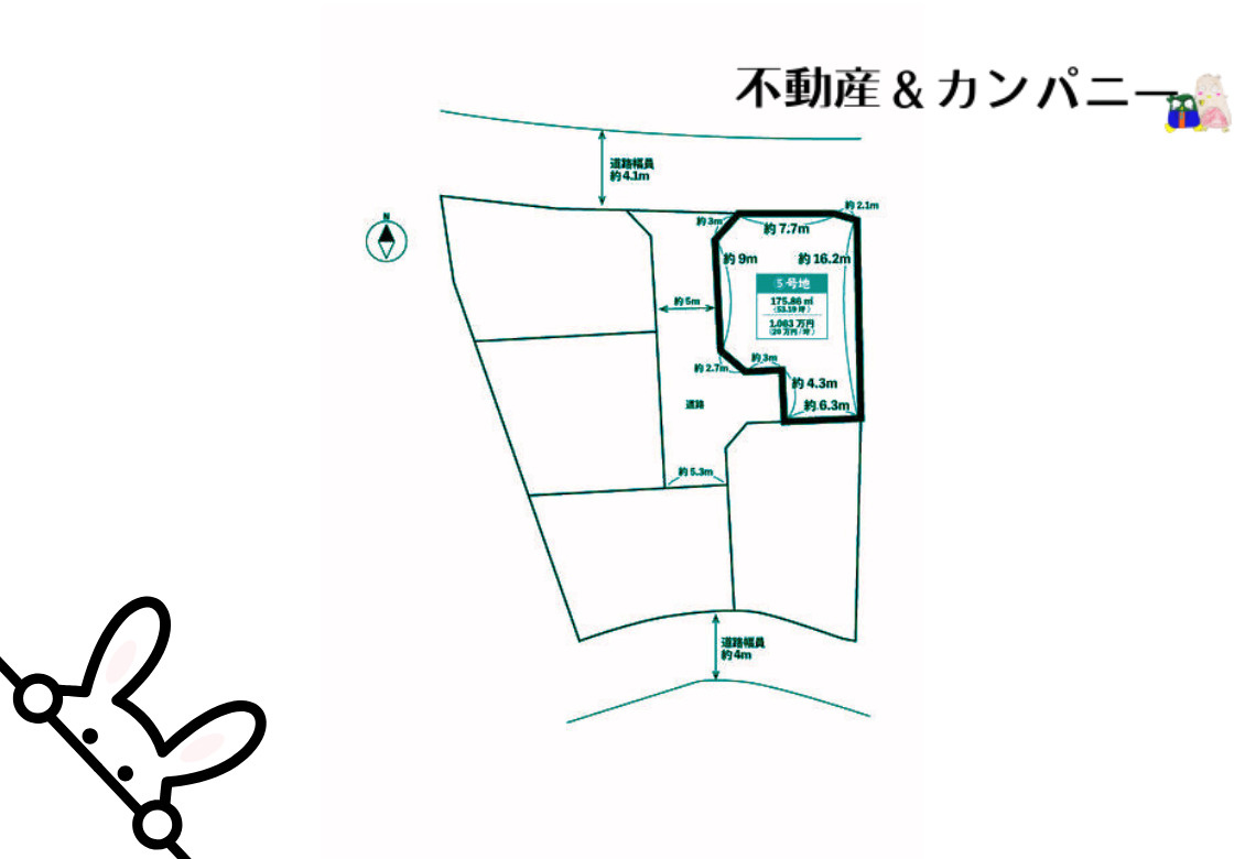伊予市宮下の売地の土地図