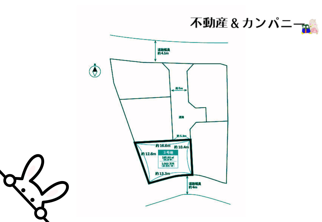伊予市宮下の売地の土地図