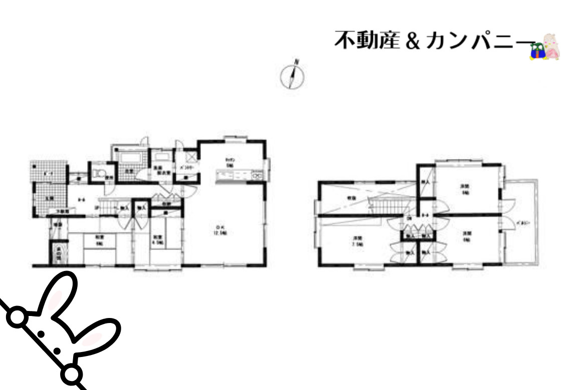 松山市越智３丁目の中古一戸建の間取り