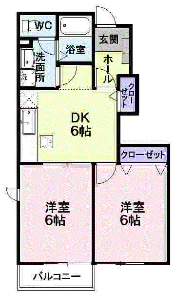 リッチオークヒルズ　Ｃの間取り|間取図