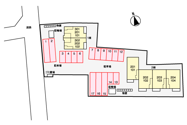 ブラッサム　コート　Ⅰの駐車場|駐車場