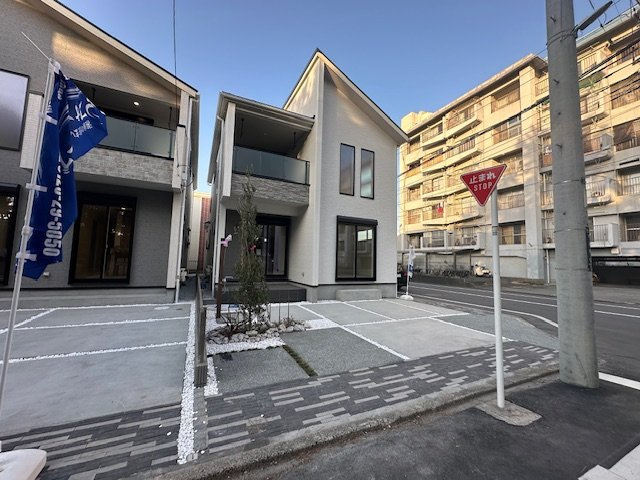 茅ヶ崎市浜須賀　新築戸建　全２棟の外観|現地外観