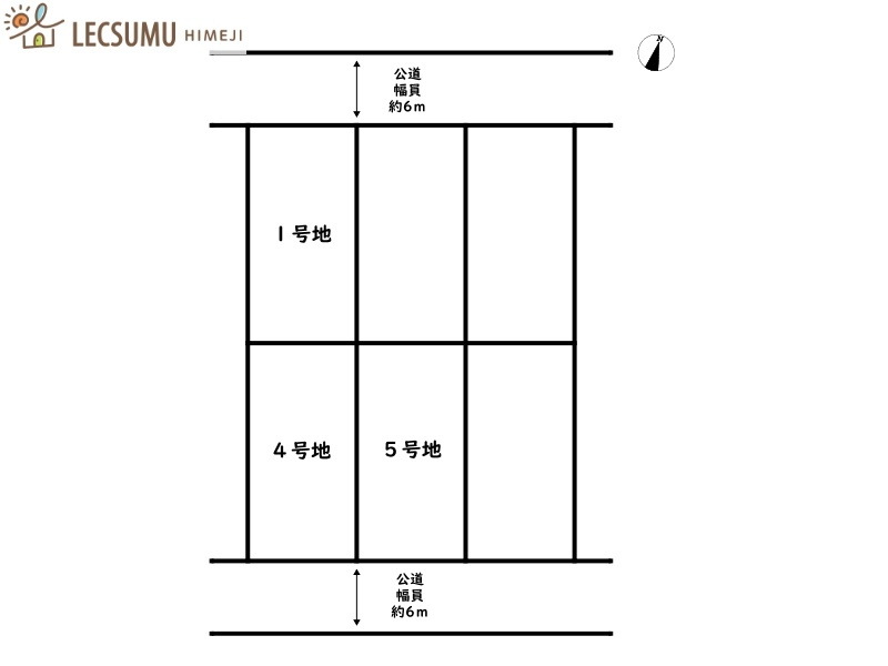 赤穂市南野中／全5区画の区画図