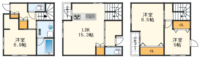 【間取り】 | 真上の家　2号地