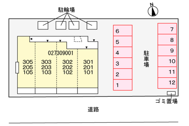 ブランドールαの駐車場