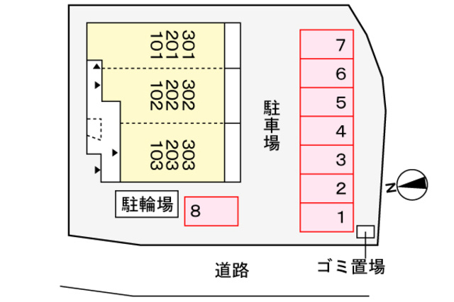 Sunlit大和郡山の駐車場