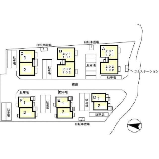 Ｂｅｌｌｅ　ｖｉｌｌｅ　長良　Ｃ・Ｄ・Ｅ・Ｆの外観|配置図