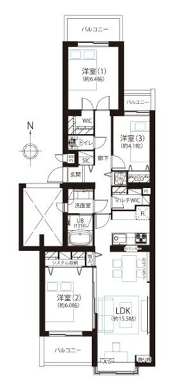 【間取り】 | 藤和上北沢ホームズ | 販売価格　７，０９９万円　間取り３ＬＤＫ　（ご見学可能ですのでお気軽にお問合せ下さい）