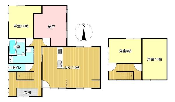 出雲市大津町　中古戸建の間取り