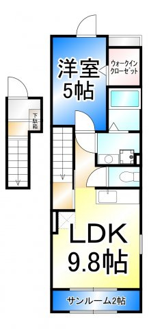 ガーデンハウス朝日山　Eの間取り