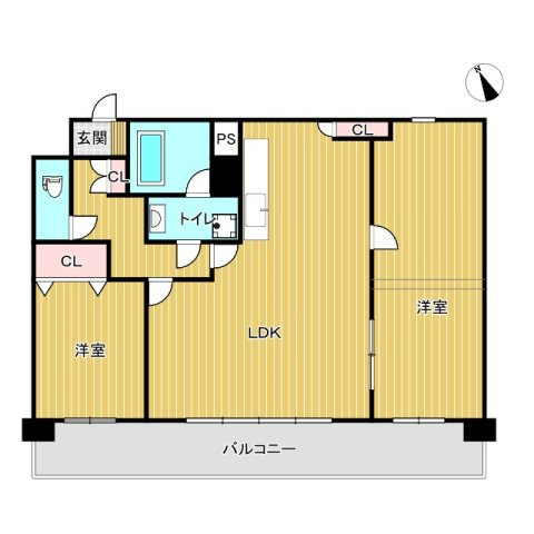ソフィスティ城土の間取り|２LDKから３LDKへの変更が可能です。