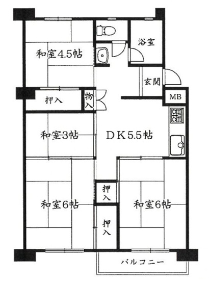 【間取り】 | 下板橋住宅B棟