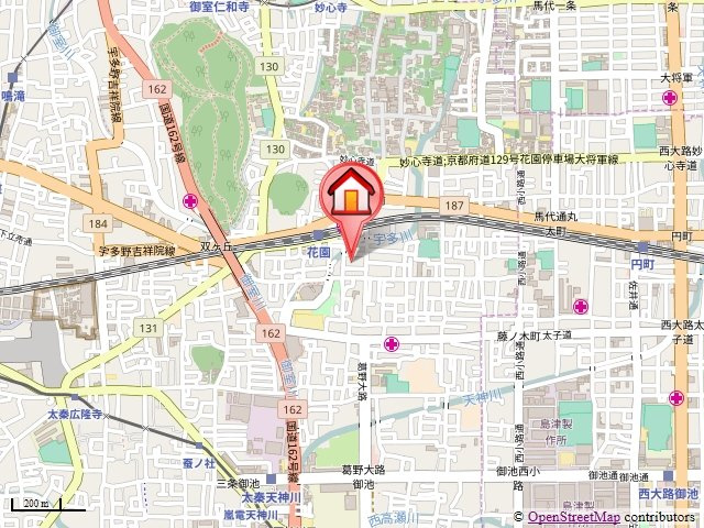 ヴィラ・サビーナ花園の地図