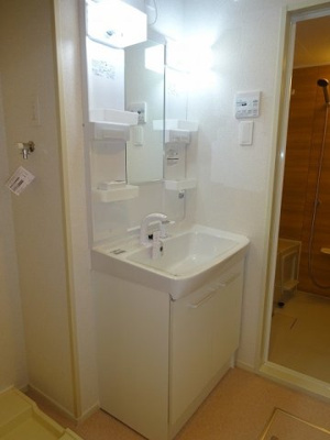 【洗面所】 | トビアスガーデン南沖洲Ａ | 洗面所です