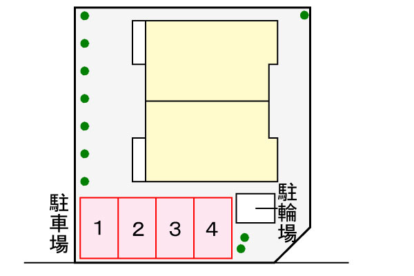 アメニティエルの駐車場